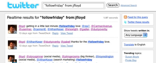 Twitter Follow Friday History