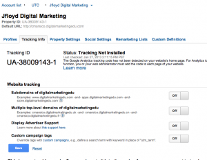 Google Analytics - not tracking